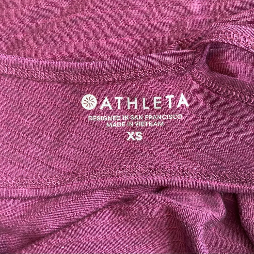 Athleta Women’s Top Style54023 Athletic Tank w/open back detail Purple - Picture 5 of 7